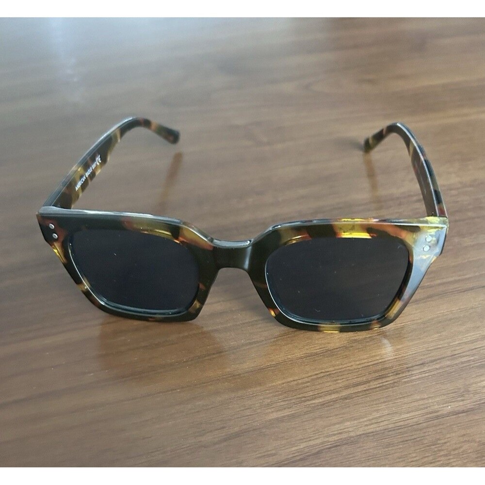 American Eagle 8067 Women's Rectangle Tortoise Shell Brown Frame Black Tinted